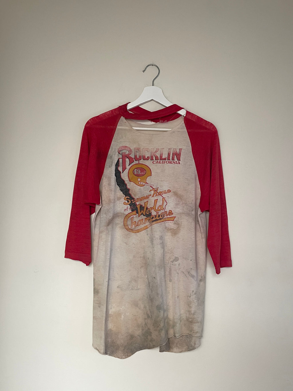 80s Thrashed 49ers Raglan Tee (M)