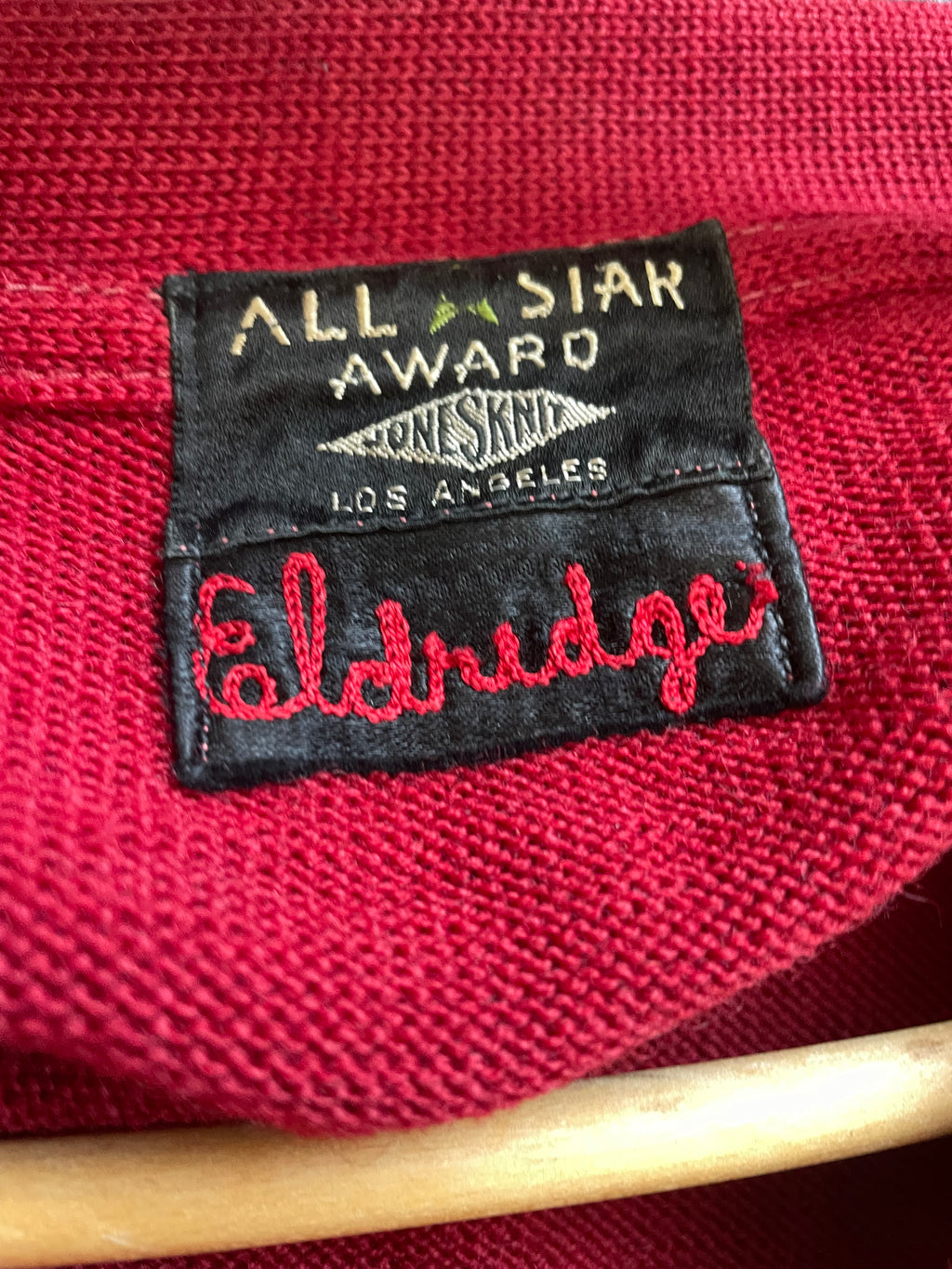 40s Thrashed Husk Wool Letterman Cardigan (XS)