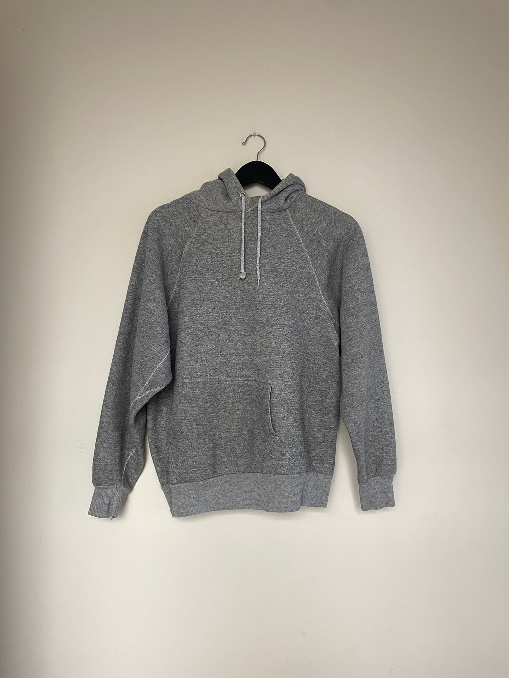 90s Discuss Asymmetrical Pocket Gray Hoodie (L)