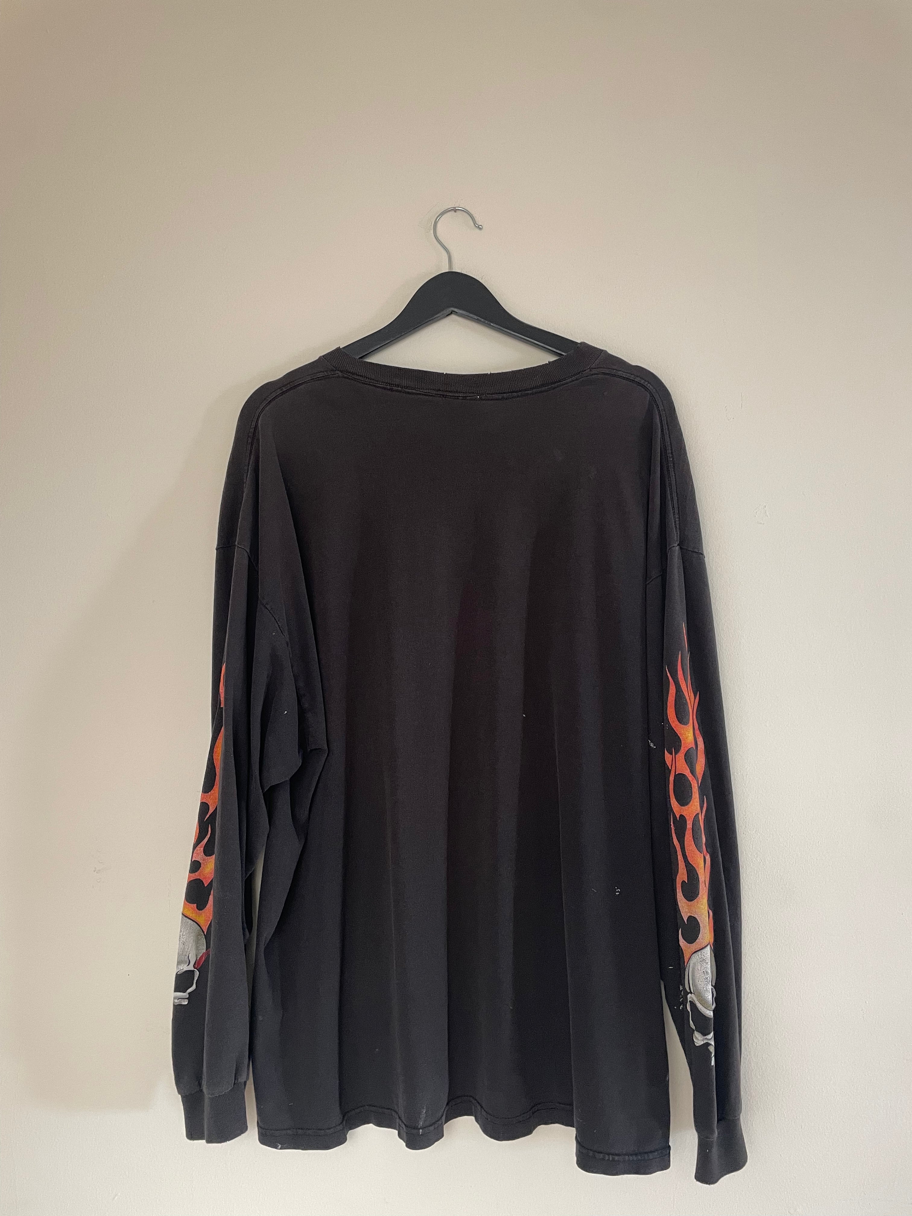 Y2K Flaming Skull Long Sleeve (XXL)