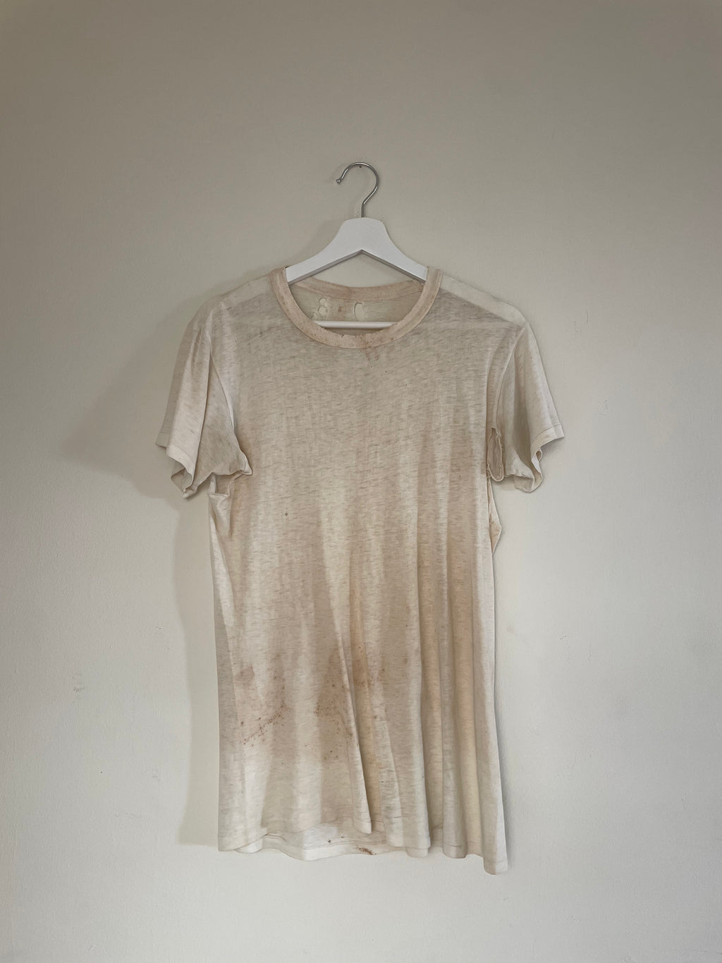 70s Thrashed Blank White Tee (S)