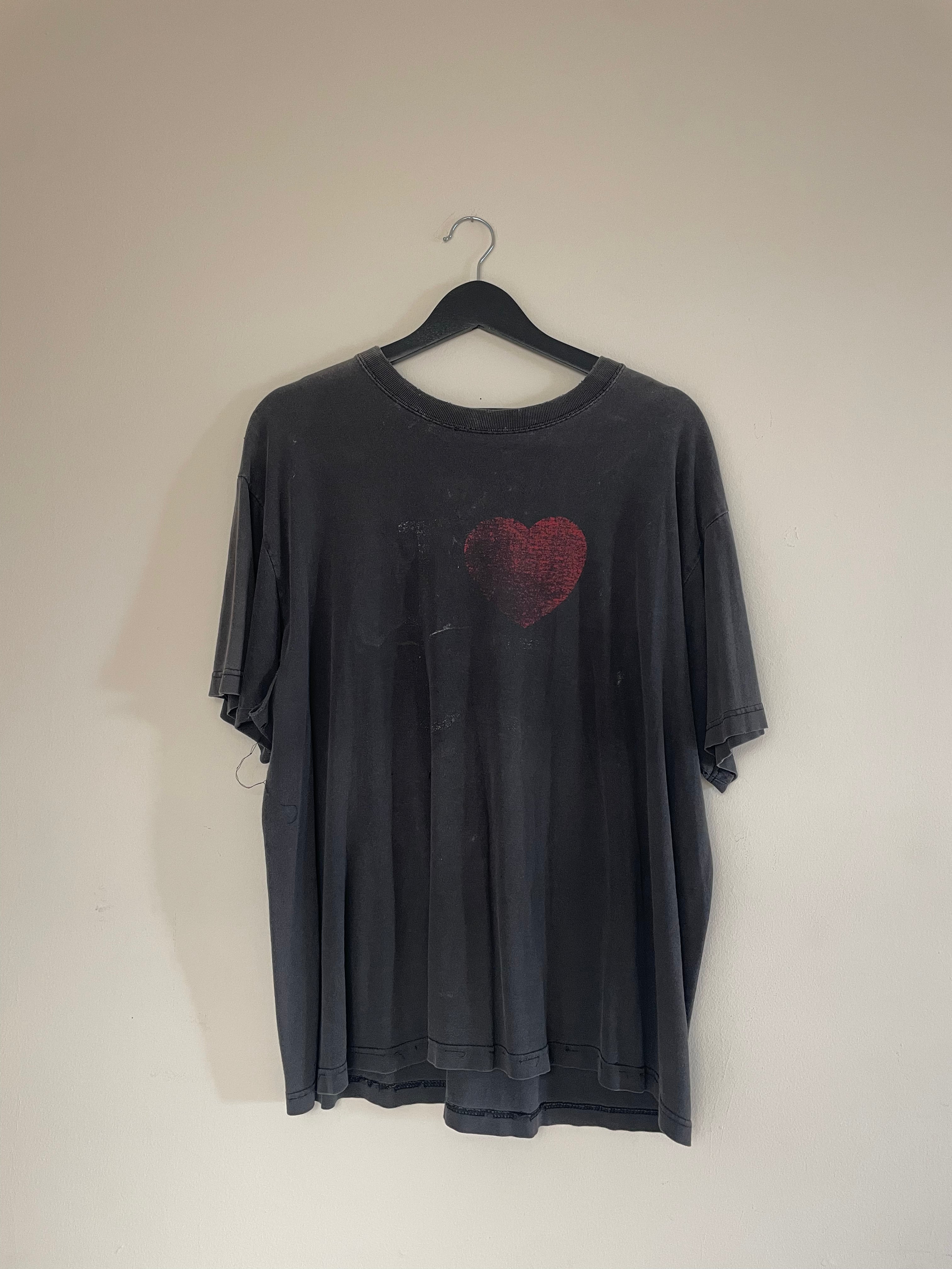 Faded Silent Heart Tee (L)